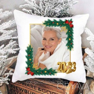 
Новогодняя подушка с фотографией "С Новым Годом 2023"
Материал наволочки: габар. . фото 1