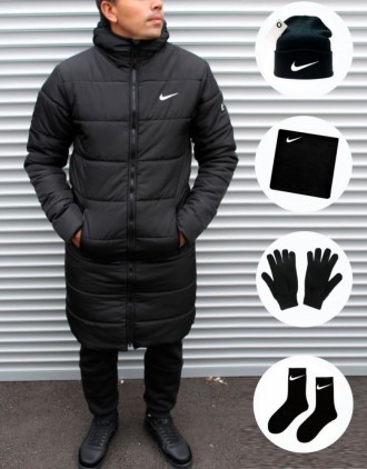 
 
 Комплект Зимняя парка Nike + набор Nike (шапка/бафф/перчатки/носки)
Шапка +Б. . фото 2