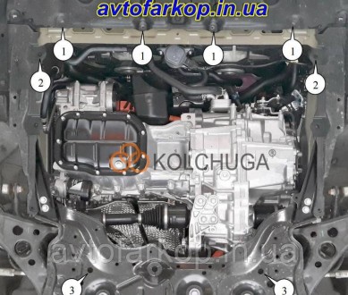  
 Защита двигателя и КПП для автомобиля:
 Toyota Prius 4 (2015-) Кольчуга
Защищ. . фото 3