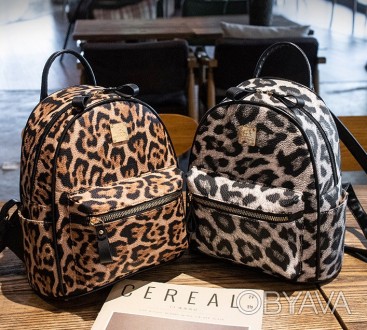 Детский леопардовый рюкзак люкс качество. Мини рюкзачок для девочек тигровый