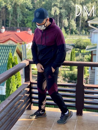 Модный мужской спортивный костюм бордовый качественный Reebok копия. Мужские спо. . фото 2
