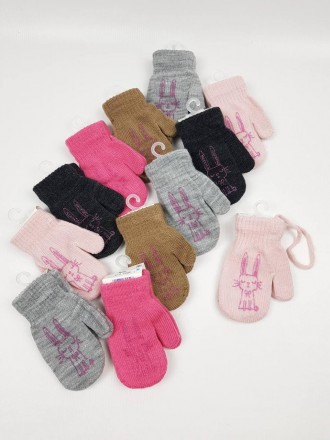Дитячі польські рукавиці для новонароджених р. 12 см (0.5-1 р) (12 пар набір)
	Р. . фото 2