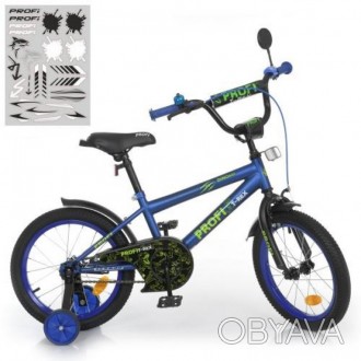 
Велосипед дитячий PROF1 16д. Y1672-1 (1шт) Dino, SKD75, темно-синій (мат), дзві. . фото 1
