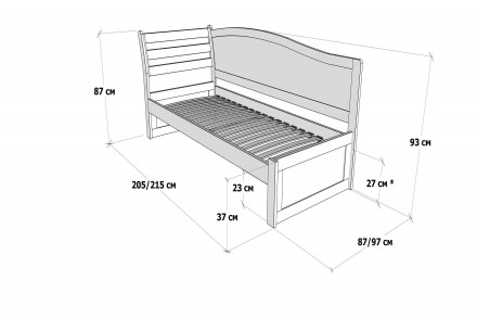 Пропонуємо ексклюзивну модель односпального ліжка Софі з масиву бука.

Модель . . фото 6