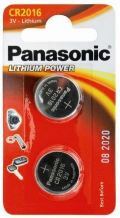 Батарейка Panasonic CR 2016 BL 2шт. Харків. фото 1 Батарейка Panasonic CR 2016 BL 2шт. Харків. фото 1