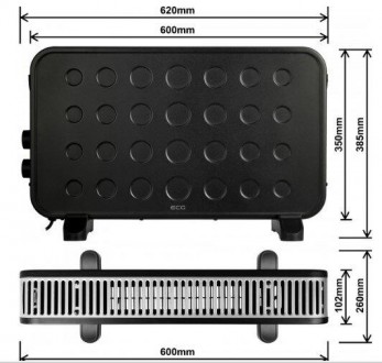Конвектор напольный спиральный для обогрева помещений ECG TK 2070 Black
Обогрева. . фото 4