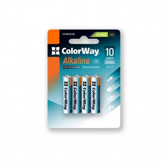 Батарейка ColorWay Alkaline Power AAA/LR03 BL 4шт 
 
Отправка данного товара про. . фото 2