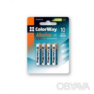 Батарейка ColorWay Alkaline Power AAA/LR03 BL 4шт 
 
Отправка данного товара про. . фото 1