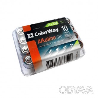 Батарейка ColorWay Alkaline Power AAA/LR03 Plactic Box 24шт 
 
Отправка данного . . фото 1