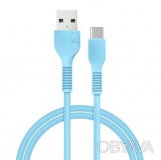 Кабель ACCLAB AL-CBCOLOR-T1BL USB-USB Type-C 1.2м Blue 
 
Отправка данного товар. . фото 1