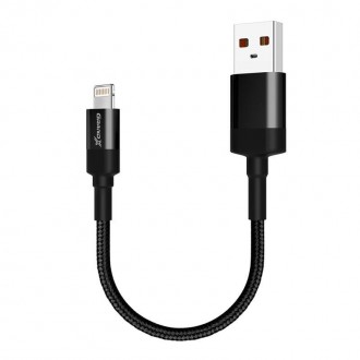 Кабель Grand-X USB-Lightning, Cu, 0.2м, Power Bank, Black 
 
Отправка данного то. . фото 2