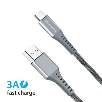 Кабель Grand-X USB-USB Type-C, 3A, 1.2м, Fast Сharge, Grey 
 
Отправка данного т. . фото 3