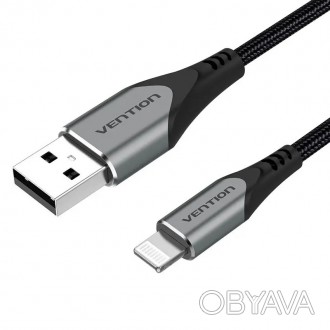 Кабель Vention USB - Lightning 2.4A 1.5 m Grey 
 
Отправка данного товара произв. . фото 1