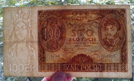 Продам банкноту Польши номиналом 100 злотых 1932 года.

Каталоги: кат. # М K19. . фото 4