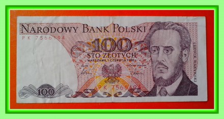 Продам банкноту Польской Народной Республики  номиналом 100 злотых 1986 года.

. . фото 2