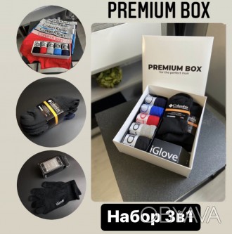 Premium Box СК
В комплект входить:
-5 трусів Calvin Klein (чорний, сірий, червон. . фото 1