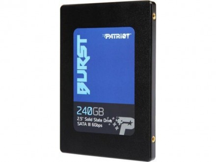 Характеристики Patriot Burst 240GB 2.5" SATAIII TLC 3D (PBU240GS25SSDR) Объем 24. . фото 2
