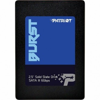 Характеристики Patriot Burst 240GB 2.5" SATAIII TLC 3D (PBU240GS25SSDR) Объем 24. . фото 3