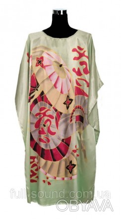 Элегантное атласное кимоно из искусственного шелка в восточном стиле, очень удоб. . фото 1
