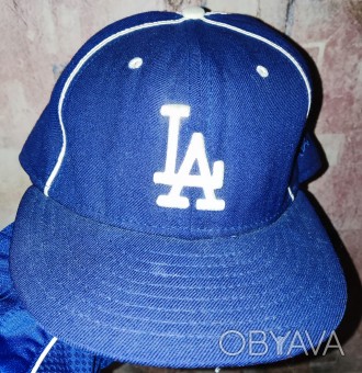 Бейсболка New Era MLB Los Angeles Dodgers, 100%-cotton, made in USA, размер 57-5. . фото 1
