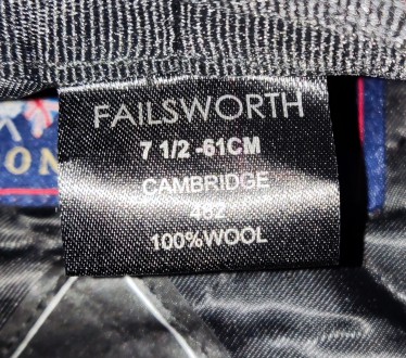 Кепка Failsworth by Moon, 100%-шерсть, британское качество, размер-61, новое сос. . фото 8