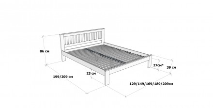 Пропонуємо сучасне двоспальне ліжко Жасмін з дерева.
Стиль Прованс або Модерн.
. . фото 11