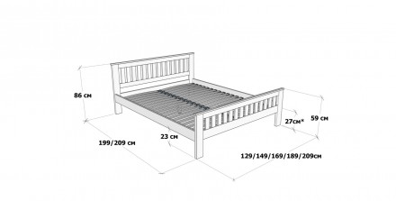 Пропонуємо сучасне двоспальне ліжко Жасмін з дерева.
Стиль Прованс або Модерн.
. . фото 4