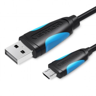 Кабель Vention USB-A 2.0 - microUSB B, 1.5 m, Black 
 
Отправка данного товара п. . фото 2