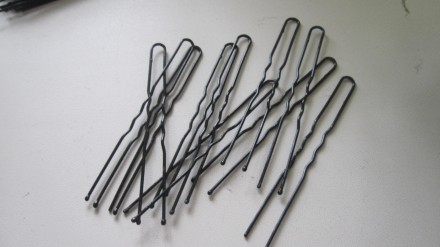 Набор новых металлических шпилек для волос (10 шт.) чёрного цвета, длина 6,3 см.. . фото 4