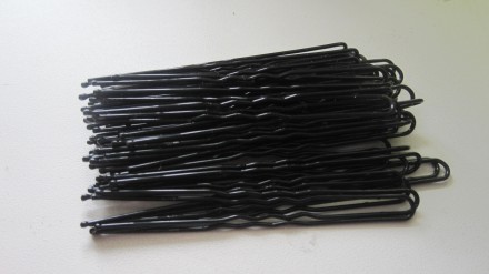 Набор новых металлических шпилек для волос (10 шт.) чёрного цвета, длина 6,3 см.. . фото 3