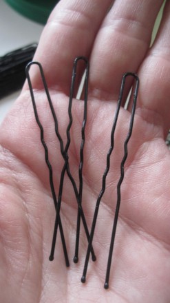 Набор новых металлических шпилек для волос (10 шт.) чёрного цвета, длина 6,3 см.. . фото 6
