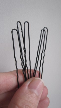 Набор новых металлических шпилек для волос (10 шт.) чёрного цвета, длина 6,3 см.. . фото 9