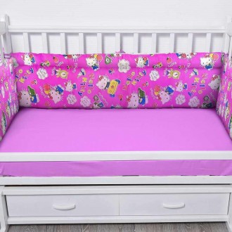 М`які борти в ліжечко 3106008 "Hello Kitty" 30 см. полікоттон "Homefort". Одеса. фото 1 М`які борти в ліжечко 3106008 "Hello Kitty" 30 см. полікоттон "Homefort". Одеса. фото 1