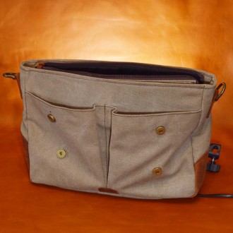 Мужская сумка-портфель из канваса и кожи RBcs-3960-3md TARWA. Изделие выполнено . . фото 5