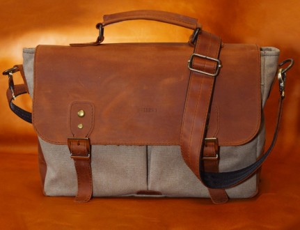 Мужская сумка-портфель из канваса и кожи RBcs-3960-3md TARWA. Изделие выполнено . . фото 7