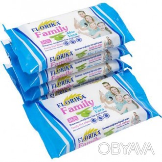Вологі серветки "Florika" Family 36 штук купить дешево оптом в интернетеВологі с. . фото 1