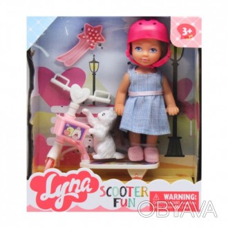 Игровой набор "Кукла Сабина на самокате". В комплекте есть небольшая куколка (11. . фото 1