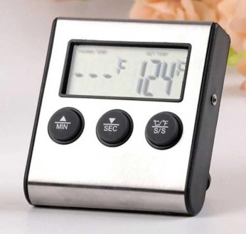 Термометр для м'яса KCASA TP-700 (0C до +250C) з таймером і магнітом
 Цифровий т. . фото 4