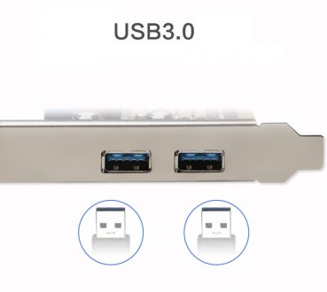 PCI Express USB 3.0 2 порти з передньою панеллю з 4-контактним і 20-контактним а. . фото 4