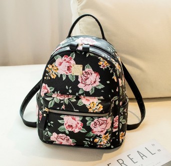 Детский прогулочный рюкзак с цветами, качественный рюкзачок для девочек с цветоч. . фото 3