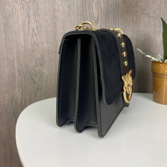 
Женская мини сумочка клатч замшевая Pinko черная, сумка на плечо натуральная за. . фото 3