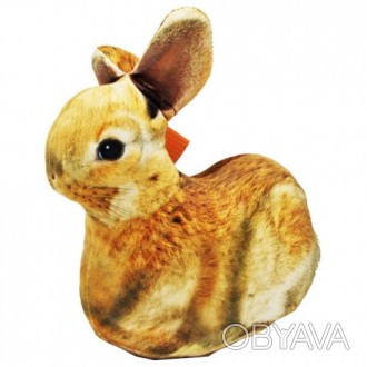 Оригинальная плюшевая игрушка в виде кролика с реалистичным принтом. Игрушка лег. . фото 1