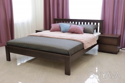 Пропонуємо сучасне двоспальне ліжко Жасмін з низьким узніжжям з дерева.
Стиль П. . фото 1