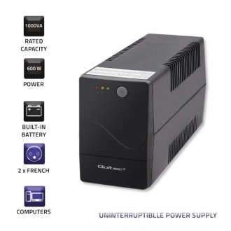 UPS Qoltec Poland Monolith 53972 1000VA 600W. Київ. фото 1 UPS Qoltec Poland Monolith 53972 1000VA 600W. Київ. фото 1