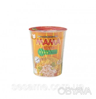 Лапша быстрого приготовления со свининой в стаканчике PORK Flavour CUP MAMA 70 г. . фото 1