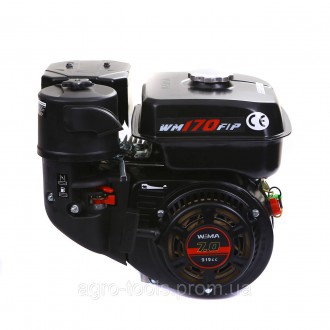 Двигун бензиновий Weima WM170F-L (R) NEW з редуктором (шпонка, вал 20 мм, 1800 о. . фото 2