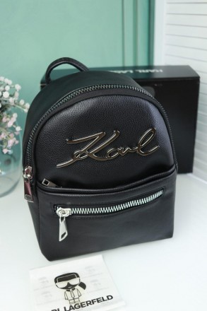 
Перед вами люксовый женский рюкзак Karl Lagerfeld брендовый рюкзак в цвете черн. . фото 3