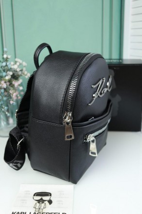 
Перед вами люксовый женский рюкзак Karl Lagerfeld брендовый рюкзак в цвете черн. . фото 5