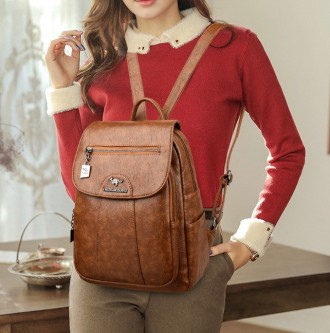 Стильный женский городской рюкзак Кенгуру, мини рюкзачок для девушек модный
 Сти. . фото 6