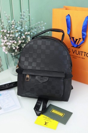 Рюкзак женский Louis Vuitton/ LV черный в клетку Луи Витон мини рюкзак. Запоріжжя. фото 1 Рюкзак женский Louis Vuitton/ LV черный в клетку Луи Витон мини рюкзак. Запоріжжя. фото 1